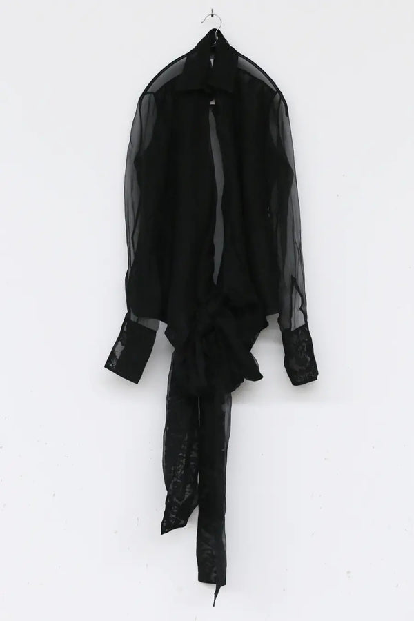 Marc le bihan belted top 26404-E21 BLACK